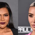 Portraits of Mindy Kaling and Kim Kardashian