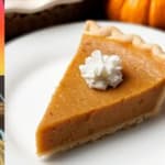 Martha Stewart (left) pumpkin pie slice (right)