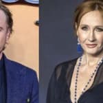 Tom Felton (left) JK Rowling (right)