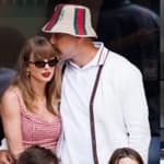 Photo collage of Travis Kelce and Taylor Swift, and Kayla Nicole