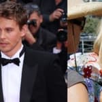 Photo collage of Austin Butler and Miley Cyrus.