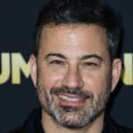 A photo collage of Jimmy Kimmel and Jennifer Aniston