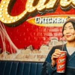 May Hong during a surprise “shift” at Raising Cane’s Times Square Global Flagship