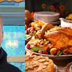 David Coleman (left) Thanksgiving dinner (right)