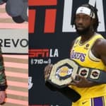 Photo collage of Patrick Beverley and Dave Portnoy.