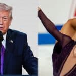 Donald Trump (left) Amber Glenn (right)