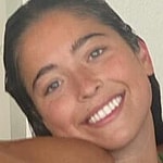 Lola Consuelos smiles in a hot tub