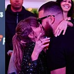 Erin Andrews (left) Taylor Swift and Travis Kelce (right)