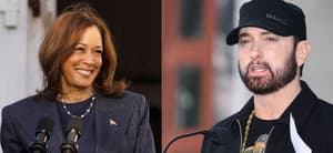 Kamala Harris (left) Eminem (right)