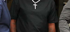 P Diddy leaving the Corinthia hotel