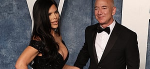 Lauren Sanchez and Jeff Bezos at the 2023 Vanity Fair Oscar Party - Arrivals