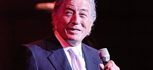 Legendary jazz singer Tony Bennett who died today Friday pictured singing live at the Royal Concert Hall in Glasgow in 2005
