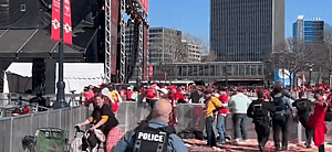 Moment Chiefs Fan Tackled Suspected Shooter At Super Bowl Parade [VIDEO]