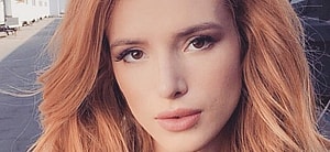 Bella Thorne close up and outdoors
