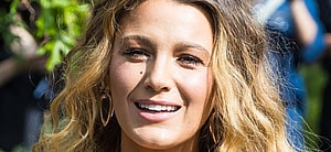 Blake Lively smiling outdoors