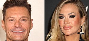 Ryan Seacrest (left) Carrie Underwood (right)