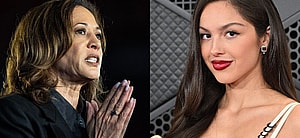 Kamala Harris (left) Olivia Rodrigo (right)