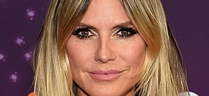 Heidi Klum poses close up