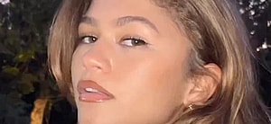 Zendaya poses close up