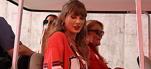 Taylor Swift on golf cart At Bengals vs Chiefs NFL Game