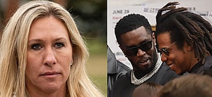 Marjorie Taylor Greene, Diddy, Jay-Z, photo collage
