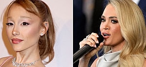 Ariana Grande (left) Carrie Underwood (right)