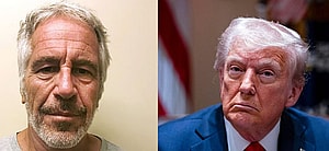 Jeffrey Epstein (left) Donald Trump (right)