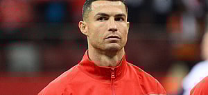 Cristiano Ronaldo looks on during Nations League match between Poland - Portugal in Warsaw