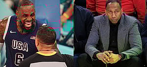 Side by side of Stephen A. Smith and LeBron James