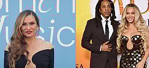 Photo collage of Beyoncé, Tina Knowles, and Jay Z.