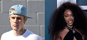 Justin Bieber (left) SZA (right)