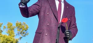 Bachelor Clayton Echard is all smiles while on a parade float in the 2022 Rose Parade in Pasadena Ca