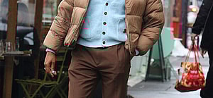 Tyler the Creator looks stylish and sports light-blue painted nails while out for a walk in NYC