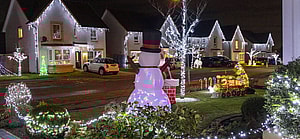 Christmas lights on Lavender Drive Glasgow