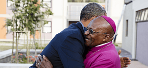 Barack Obama and Desmond Tutu