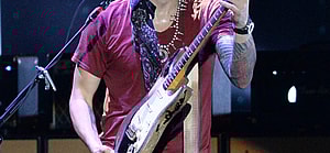 John Mayer performs Born and Raised World Tour 2013 with Katy Perry watching from backstage in West Palm Beach