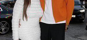 Jordyn Woods and Karl Anthony Towns are seen arriving at Dior dinner during Paris Fashion Week