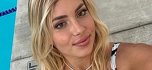 Andreea Dragoi taking a selfie in her bikini.