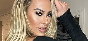 Kindly Myers in a black bodysuit