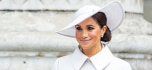 Portrait of Meghan Markle wearing a hat