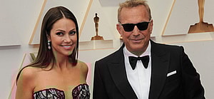 Kevin Costner and Christine Baumgartner Attending The 94th Annual Academy Awards - Arrivals in Los angeles