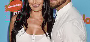 Nikki Garcia and Artem Chigvintsev at Nickelodeon Kids' Choice Sports 2019