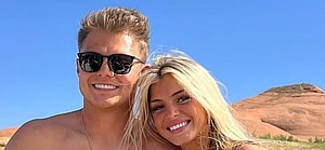 Zach Wilson and Nicolette Dellano smile for the camera.