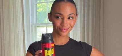 Taryn Delanie Smith holding Raid can