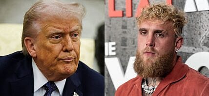Donald Trump (left) Jake Paul (right)