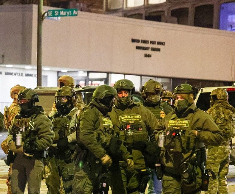 ‘Dancing With The Stars’ Alum Detained By ICE After Green Card Interview 2 BORDER PATROL AGENTS IN MILITARY CAMO AND FEDERAL BUREAU OF PRISONS IN TACTICAL GEAR SHOW UP AT SMALL NOISE PROTEST AT HILTON HOTEL IN MINNEAPOLIS AND HARM PHOTOJOURNALISTS