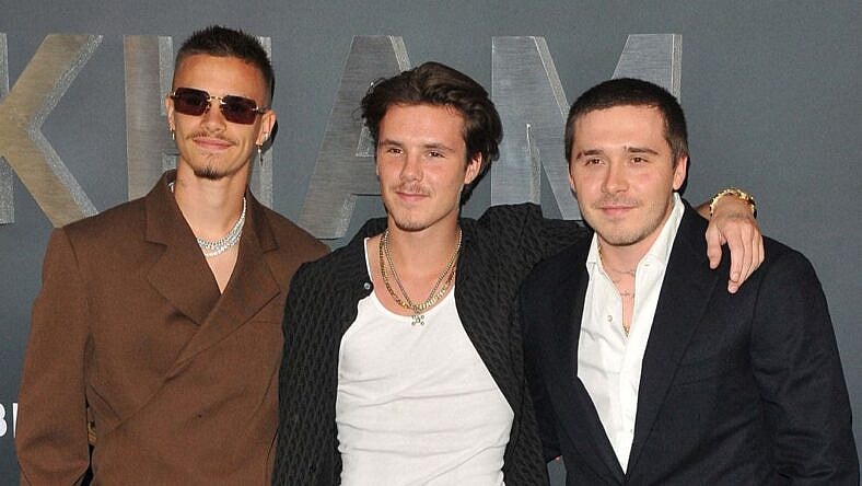 Romeo Beckham Cruz Beckham and Brooklyn Beckham-