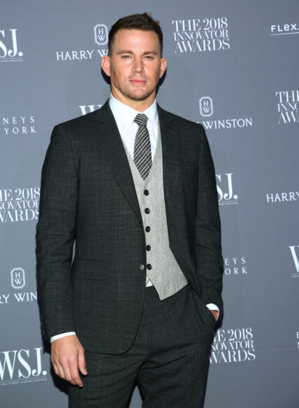 Channing Tatum arrives on the red carpet at the WSJ Magazine 2018 Innovator Awards