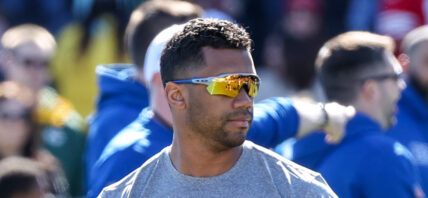 Russell Wilson at Pro Bowl Practices on FEB 05