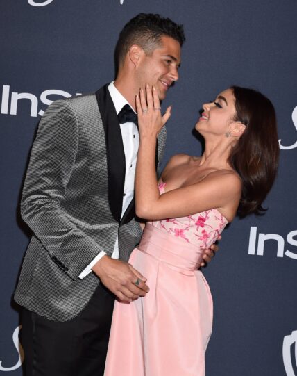 Sarah Hyland and Fiance Wells Adams at Instyle and Warner Bros Golden Globes After Party